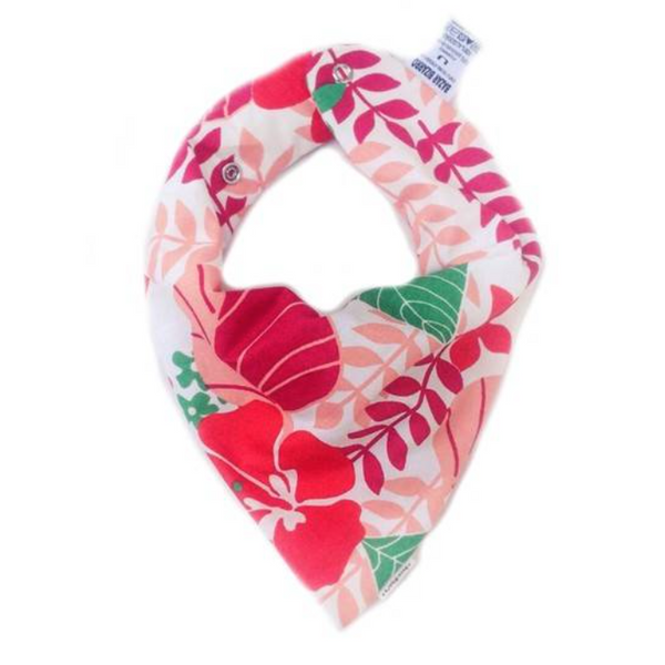 Babador Bandana - Floral Vermelho